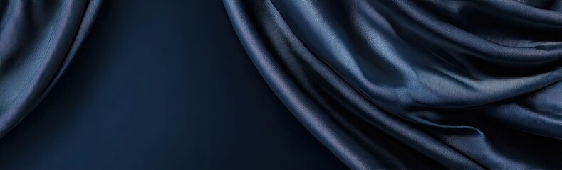 Draped dark navy blue fabric (1)
