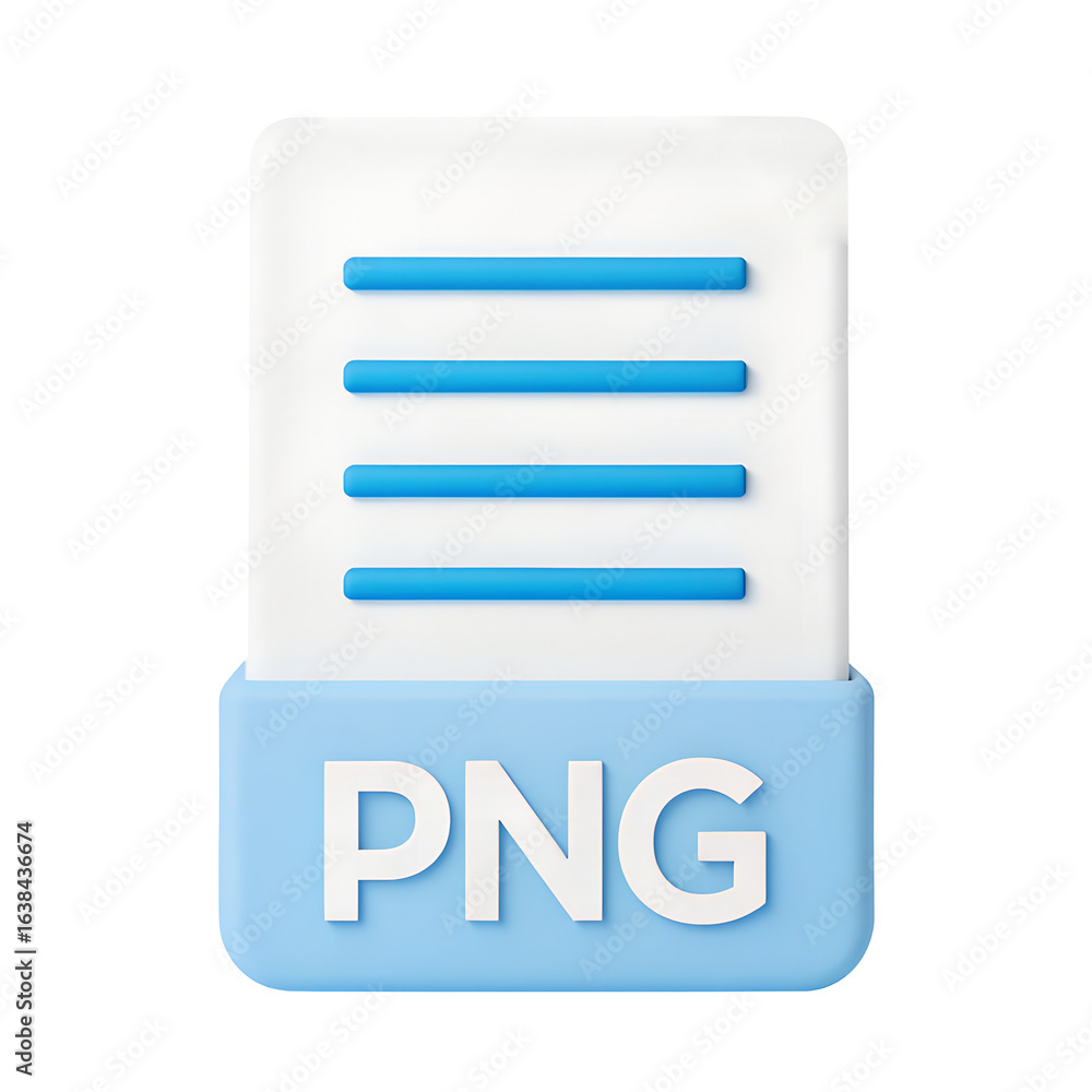 Poster 3d png file icon isolated on transparent background
