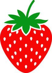 Obraz premium Isolated strawberry vector illustration fresh fruit red berry graphic design food art