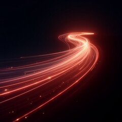 Light trail swirls over dark background, vibrant and fast-paced