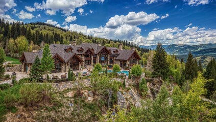 A dreamy and luxurious mansion in Aspen, Colorado, with a breathtaking view.