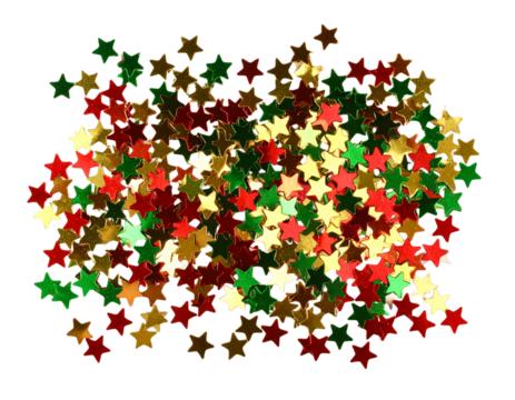 Colorful Holiday Light Sparkles, Isolated