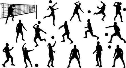voleyball silhouettes
