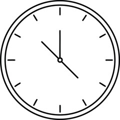 wall clock isolated on white