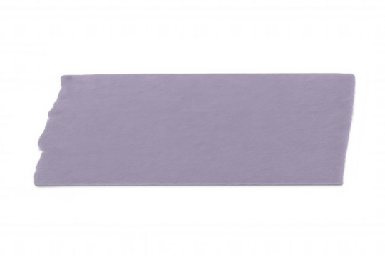 Rectangular purple torn piece of paper with transparent background, ideal for adding notes or messages to designs