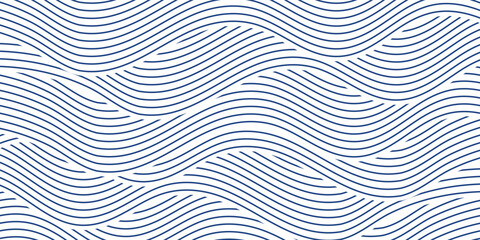 Sea waves layered vector background illustration and sea beach