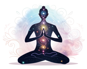 yoga woman in lotus position isolated on white background. PNG Transparent file type with high definition quality And vibrant color grading Available.
