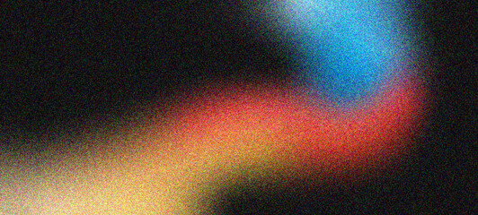 Abstract blurry light streaks with red blue and yellow hues