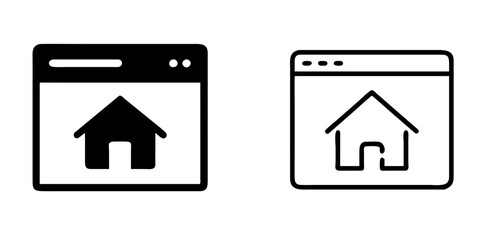 Home Page and Website Homepage Line Icon