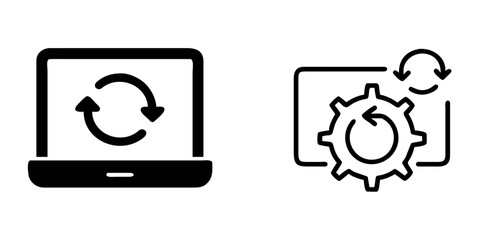 Software Update and System Upgrade Line Icon
