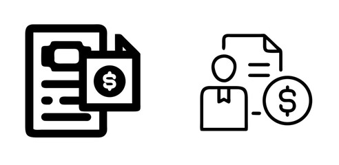 Payroll Management and Employee Salary Line Icon