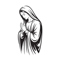 Vector illustration of Virgin Mary. The Virgin of GuadalupeVector illustration of Virgin Mary. The Virgin of Guadalupe