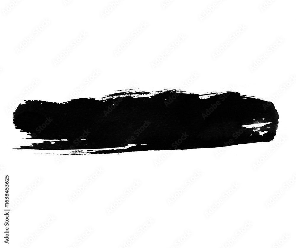 Poster sleek black brushstroke on transparent backdrop a versatile artistic element for graphic design proj