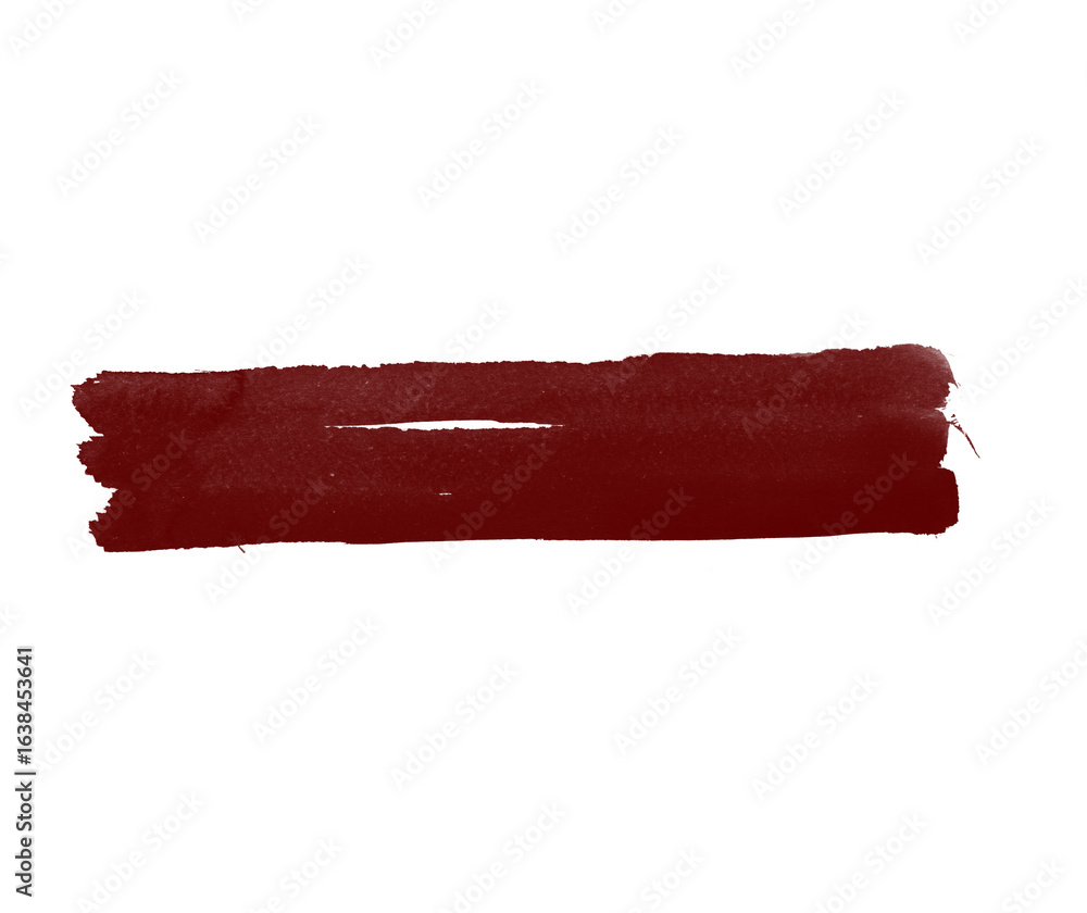 Poster deep red brushstroke on transparent backdrop a rich artistic element for graphic design projects and