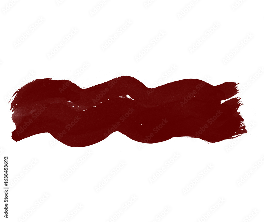 Poster wavy red brushstroke on transparent backdrop a dynamic artistic element for graphic design projects 