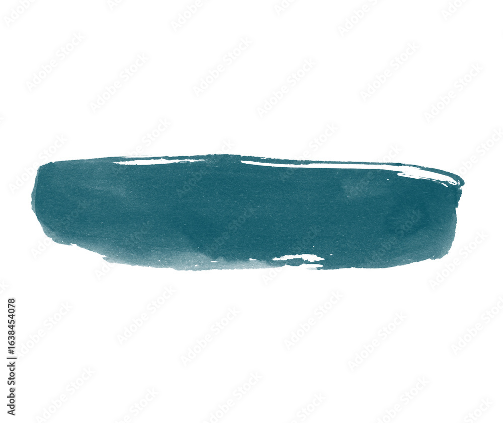 Aufkleber teal brush stroke on transparent backdrop artistic element for digital design projects and creative 