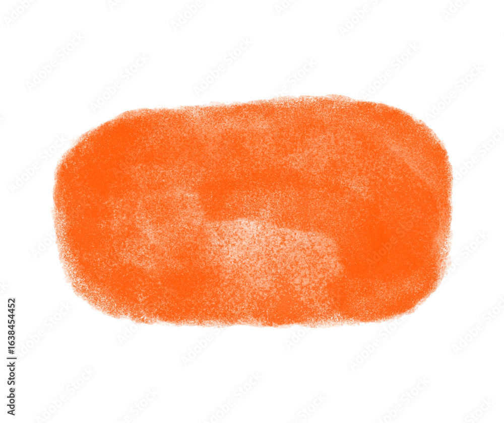 Poster orange rounded rectangle on transparent backdrop artistic element for digital design projects and cr