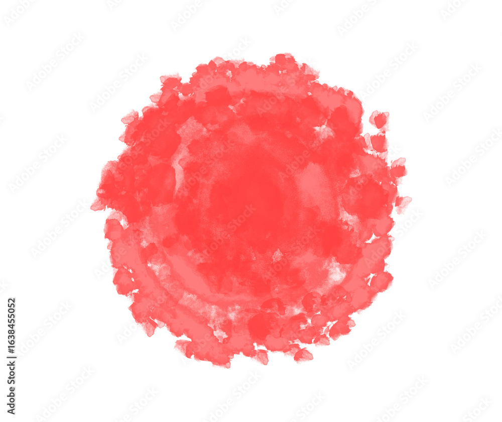Poster vibrant red cloud on clear background a digital rendering of a softly textured sphere for artistic p