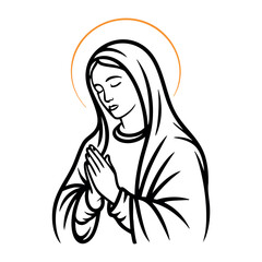 Vector illustration of Virgin Mary. The Virgin of GuadalupeVector illustration of Virgin Mary. The Virgin of Guadalupe