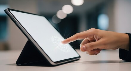 Modern Tablet Interaction: Fingertip Touch on Interactive Display