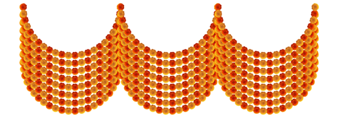 Festive entrance gate marigold flowers toran design