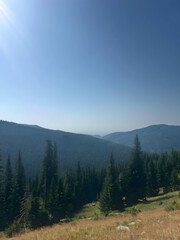 mountain landscape with clouds