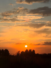 sunset over the mountains