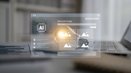 AI image generator interface enables image, AI, and generator process by converting user prompt into visual content using intelligent algorithms Latch