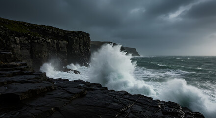 Sunlight shines over a vast arctic fjord with floating icebergs and snow-covered mountains.