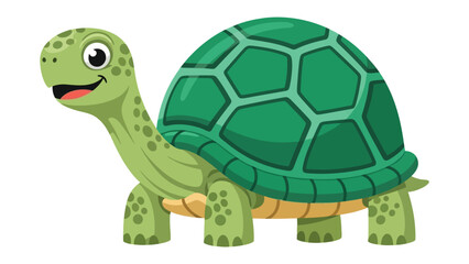 Smiling Tortoise: A whimsical illustration of a friendly tortoise, radiating warmth and gentle vibes.