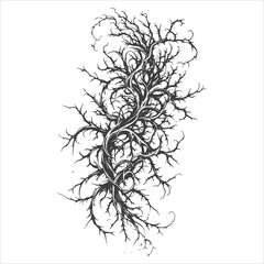 Gothic Tribal Tattoo Design Vector Illustration