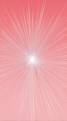 Radiant, light pink background with radiating white lines converging on a central bright point