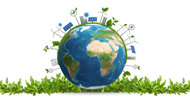 green planet earth - Powered by Adobe