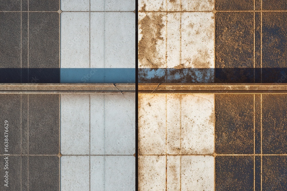 Aufkleber abstract aerial view of weathered concrete surfaces showcasing patterns and textures under changing 