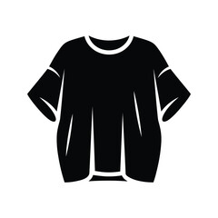 Naklejka premium Black ShortSleeve TShirt Icon Simple Minimalist Clothing Design Graphic