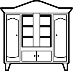 wardrobe isolated on white background