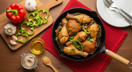 roasted chicken with vegetables