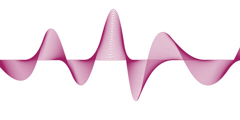 A vibrant 3D rendering of pink and purple ribbons, forming a decorative wave pattern to symbolize love and heart