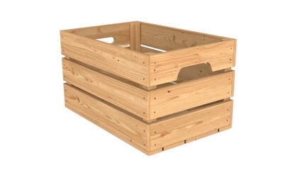 Light wooden crate