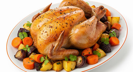 roasted chicken with vegetables