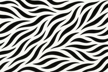 Hypnotic Wavy Swirl Optical Design Pattern in Black and White Abstract Art