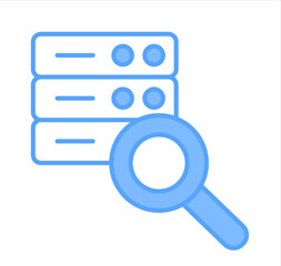 Database Search Blue Icon