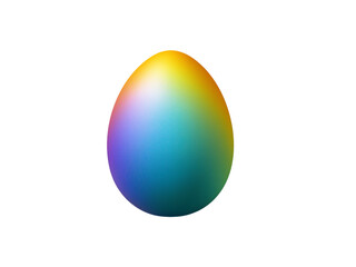 Rainbow Gradient Egg Isolated on Black easter egg color isolated on a transparent background