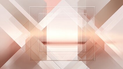 Abstract geometric background with translucent squares and soft light