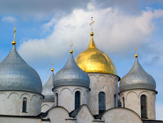 Domes of St. Sophia Cathedral in Veliky Novgorod