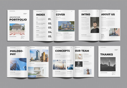 Architecture Portfolio Brochure Template Design