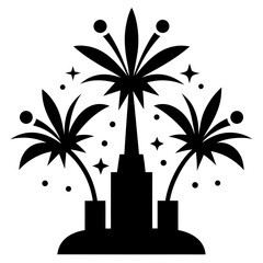 Obraz premium vector illustration of city skyline