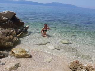 woman relaxing in sea  Croatia