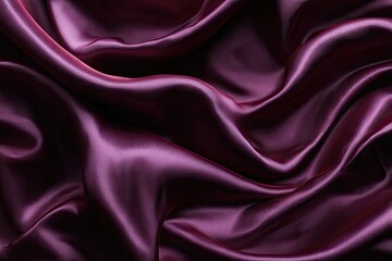 Fototapeta premium Deep burgundy silk fabric drapes in soft folds (2)