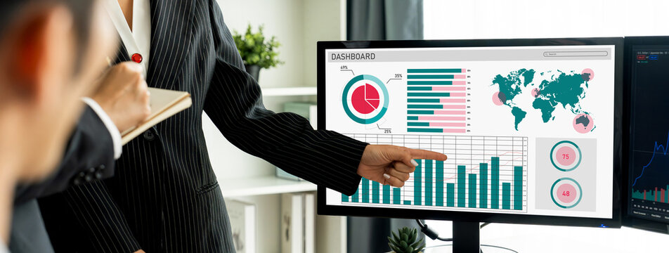Business data dashboard provide brisk business intelligence analytic for marketing strategy planning